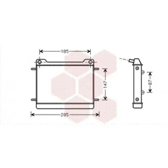 Radiateur, refroidissement du moteur VAN WEZEL