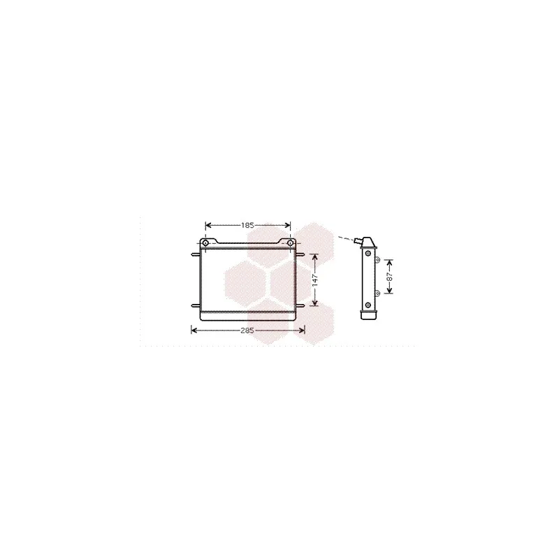 Radiateur, refroidissement du moteur VAN WEZEL 30002347