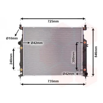 Radiateur, refroidissement du moteur VAN WEZEL 30002436