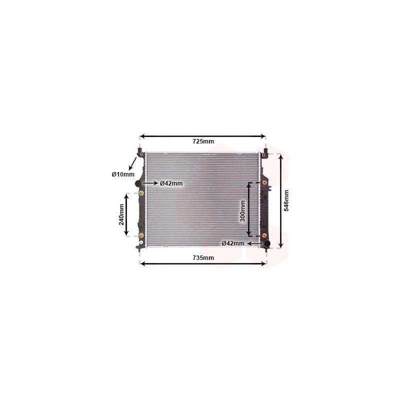 Radiateur, refroidissement du moteur VAN WEZEL 30002436