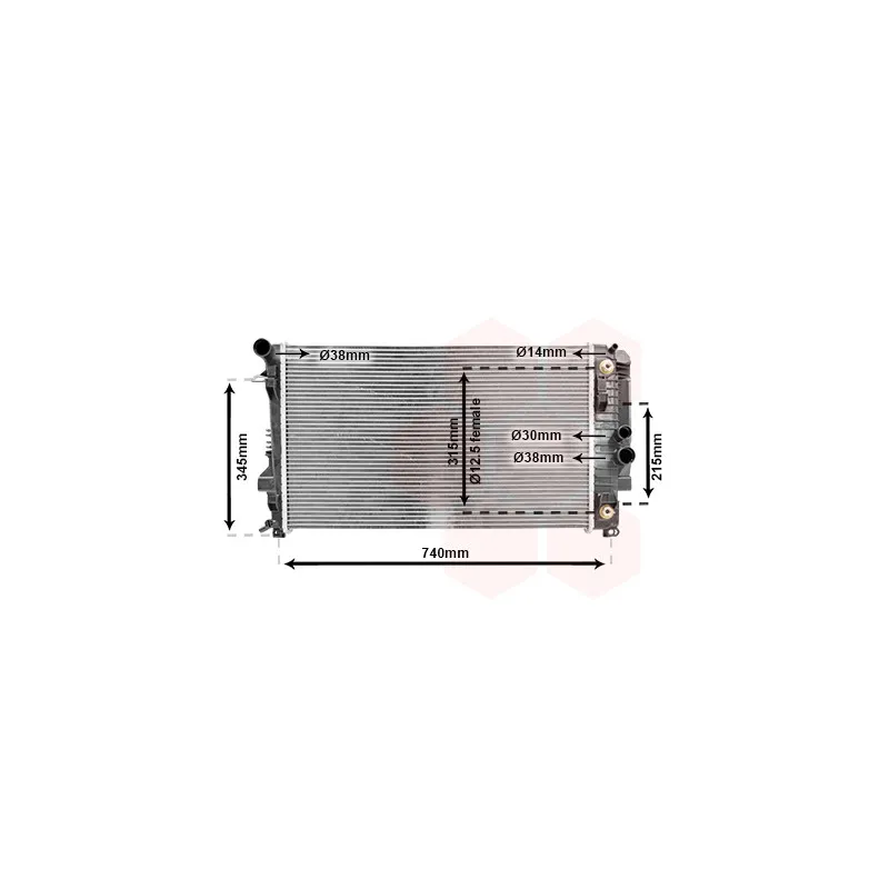 Radiateur, refroidissement du moteur VAN WEZEL 30002460