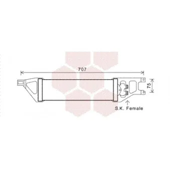 Radiateur d'huile de boîte automatique VAN WEZEL 30003539