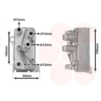 Radiateur d'huile de boîte automatique VAN WEZEL 30003714