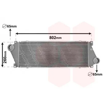 Intercooler, échangeur VAN WEZEL 30004217