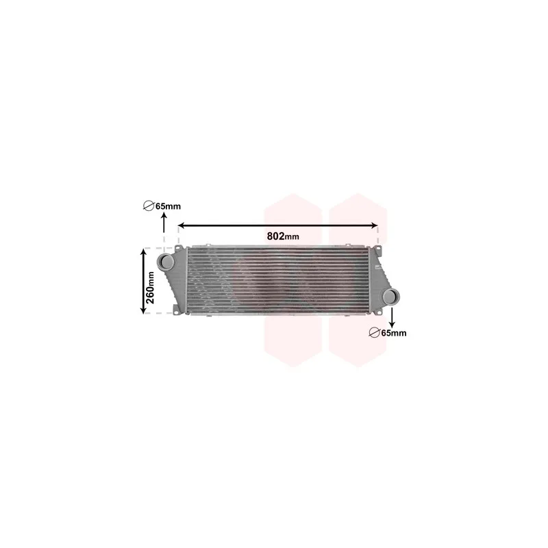 Intercooler, échangeur VAN WEZEL 30004217