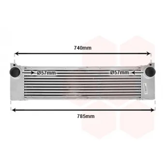 Intercooler, échangeur VAN WEZEL 30004473