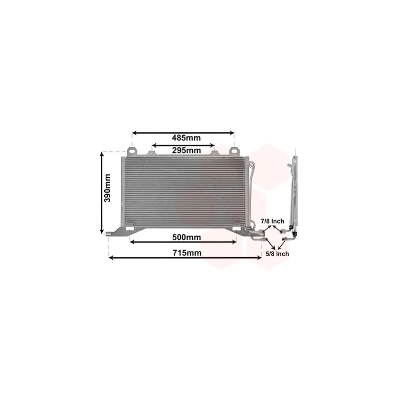 Condenseur, climatisation VAN WEZEL 30005222