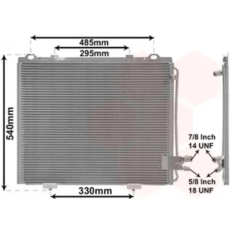 Condenseur, climatisation VAN WEZEL 30005232