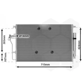 Condenseur, climatisation VAN WEZEL 30005724