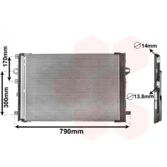 Condenseur, climatisation VAN WEZEL 30015701