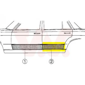 Porte, Carrosserie arrière gauche VAN WEZEL 3010177