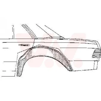 Passage de roue arrière droit VAN WEZEL 3010348