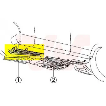 Plancher de carrosserie avant droit VAN WEZEL 3010386