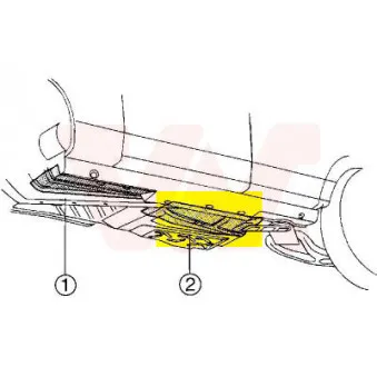 Plancher de carrosserie arrière droit VAN WEZEL 3010388