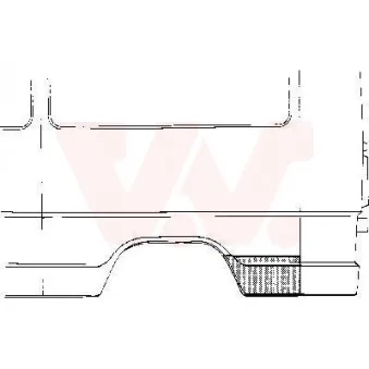 Panneau latéral arrière gauche VAN WEZEL 3071143