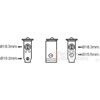 Détendeur, climatisation VAN WEZEL 32001250