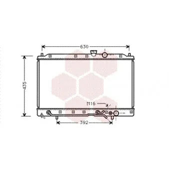 Radiateur, refroidissement du moteur VAN WEZEL 32002148