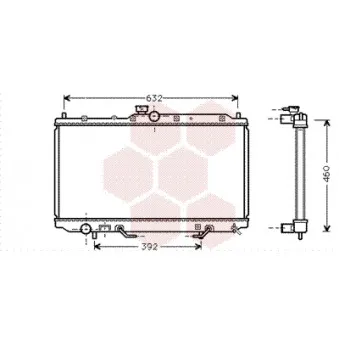 Radiateur, refroidissement du moteur VAN WEZEL 32002153