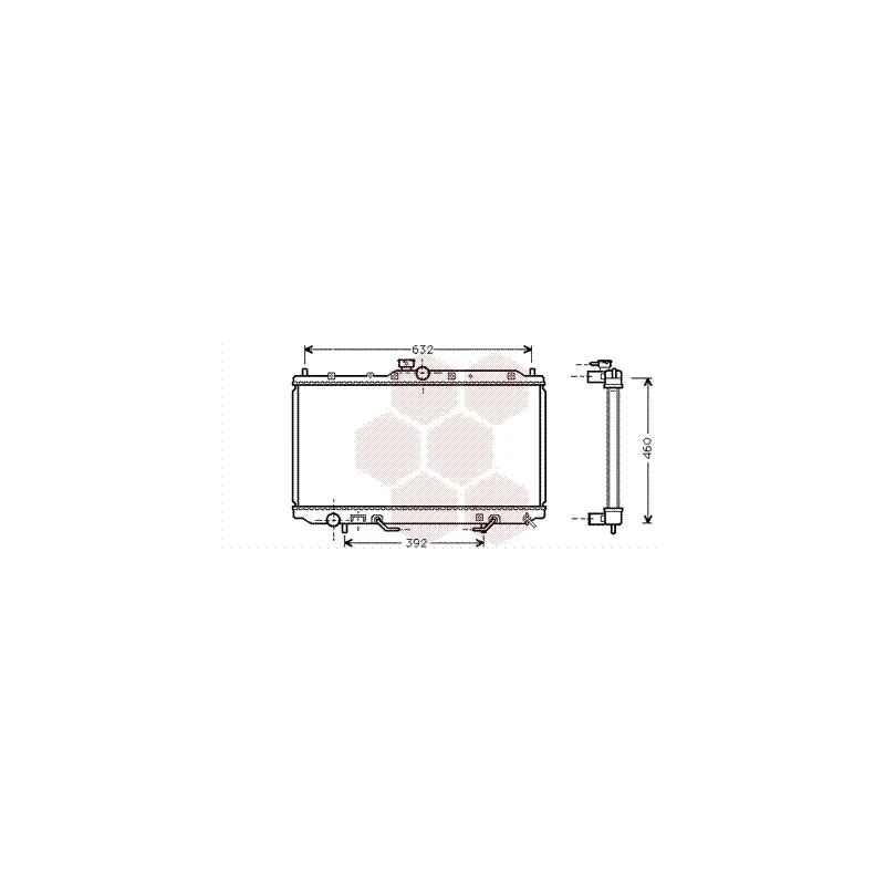 Radiateur, refroidissement du moteur VAN WEZEL 32002153