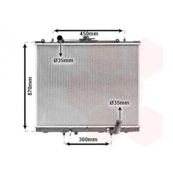 Radiateur, refroidissement du moteur VAN WEZEL 32002162