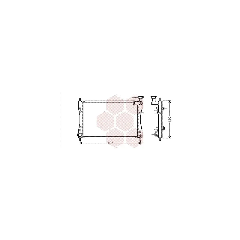 Radiateur, refroidissement du moteur VAN WEZEL 32002173