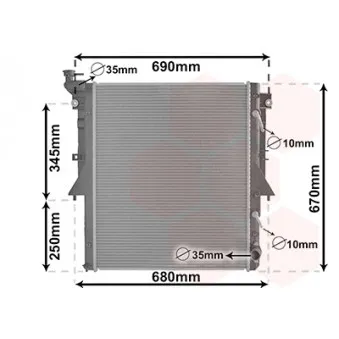 Radiateur, refroidissement du moteur VAN WEZEL 32012706