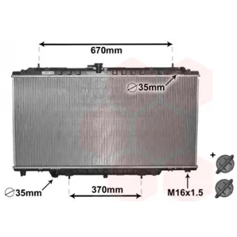 Radiateur, refroidissement du moteur VAN WEZEL 33002394