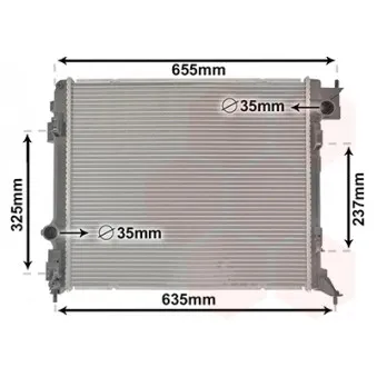 Radiateur, refroidissement du moteur VAN WEZEL 33002444