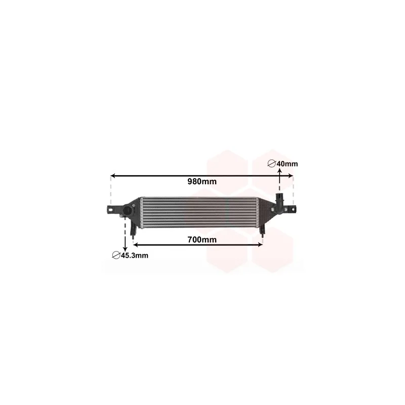 Intercooler, échangeur VAN WEZEL 33004409