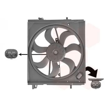 Ventilateur, refroidissement du moteur VAN WEZEL 3372747