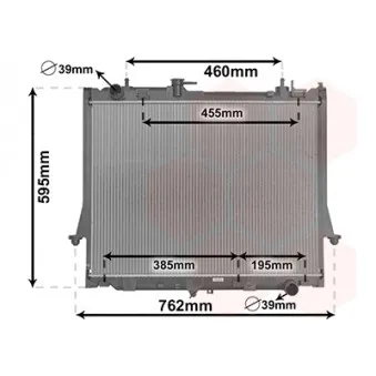 Radiateur, refroidissement du moteur VAN WEZEL 36012700