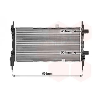 Radiateur, refroidissement du moteur VAN WEZEL 37002068