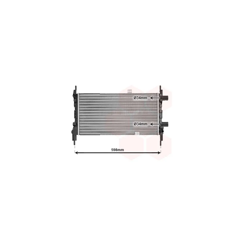 Radiateur, refroidissement du moteur VAN WEZEL 37002068