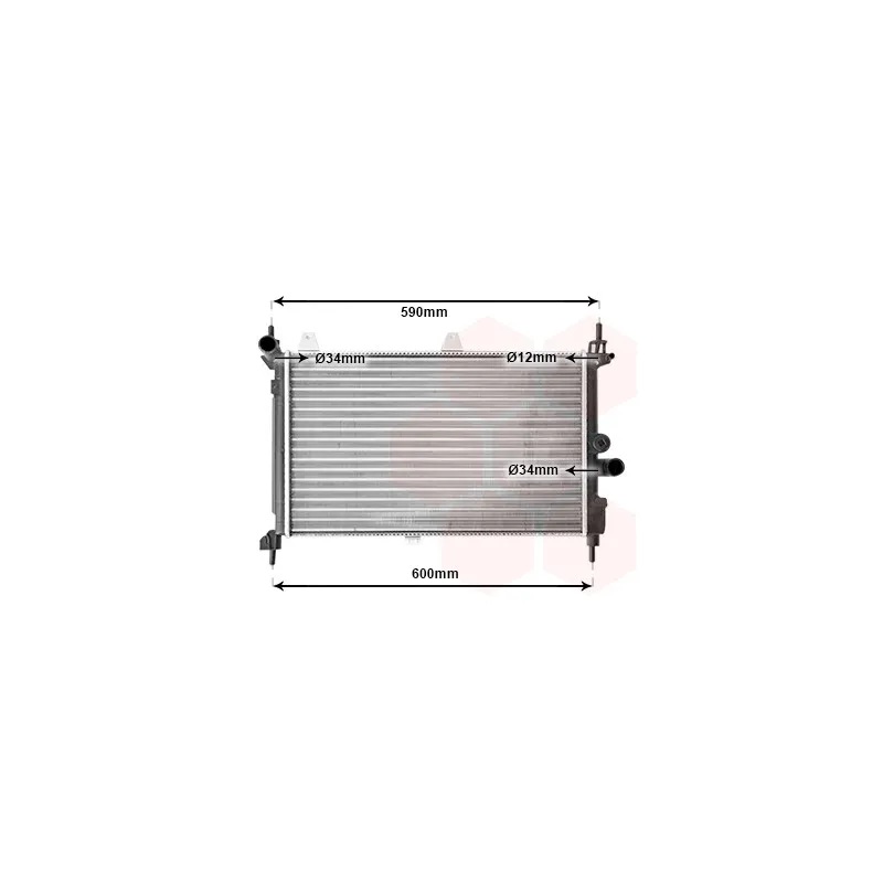 Radiateur, refroidissement du moteur VAN WEZEL 37002127