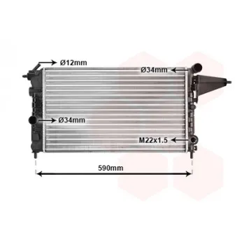 Radiateur, refroidissement du moteur VAN WEZEL