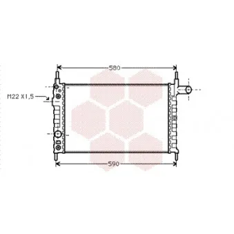 Radiateur, refroidissement du moteur VAN WEZEL 37002163