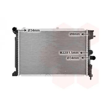 Radiateur, refroidissement du moteur VAN WEZEL 37002168