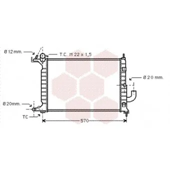 Radiateur, refroidissement du moteur VAN WEZEL