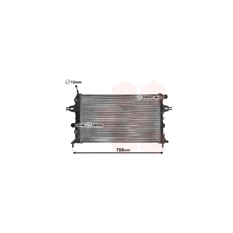 Radiateur, refroidissement du moteur VAN WEZEL 37002254