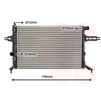 Radiateur, refroidissement du moteur VAN WEZEL 37002256