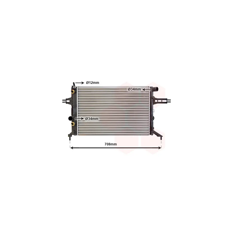 Radiateur, refroidissement du moteur VAN WEZEL 37002256