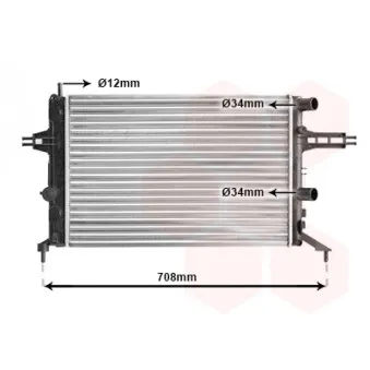 Radiateur, refroidissement du moteur VAN WEZEL 37002257