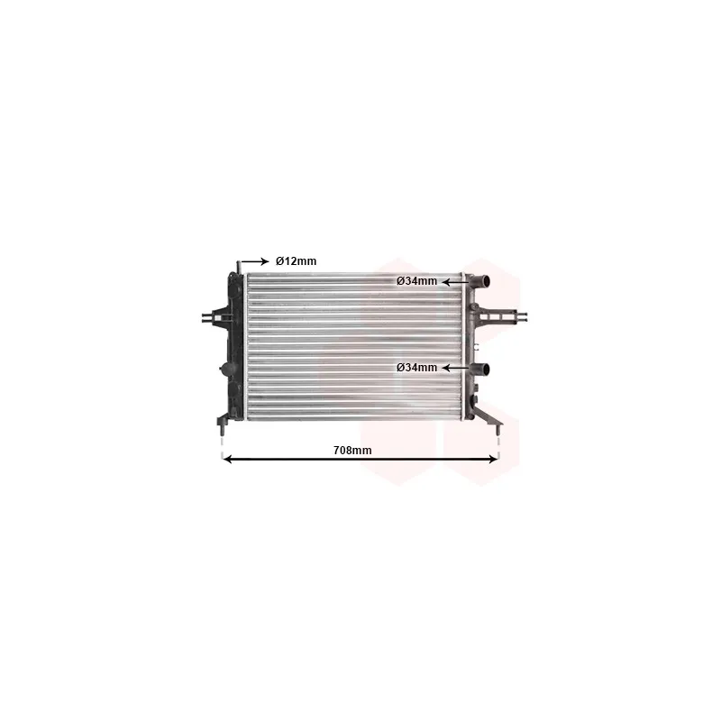 Radiateur, refroidissement du moteur VAN WEZEL 37002257