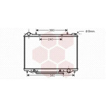 Radiateur, refroidissement du moteur VAN WEZEL 37002405