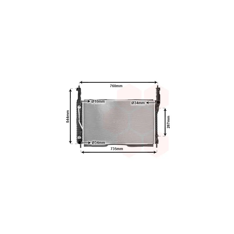 Radiateur, refroidissement du moteur VAN WEZEL 37002432