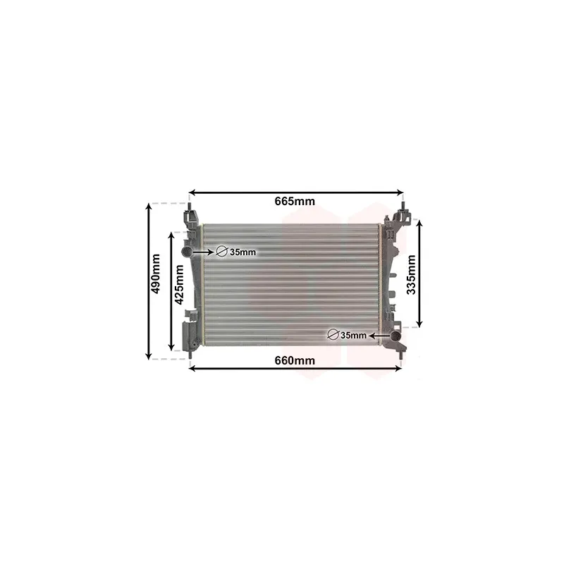 Radiateur, refroidissement du moteur VAN WEZEL 37002574