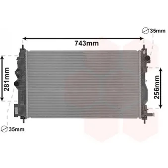 Radiateur, refroidissement du moteur VAN WEZEL 37002599