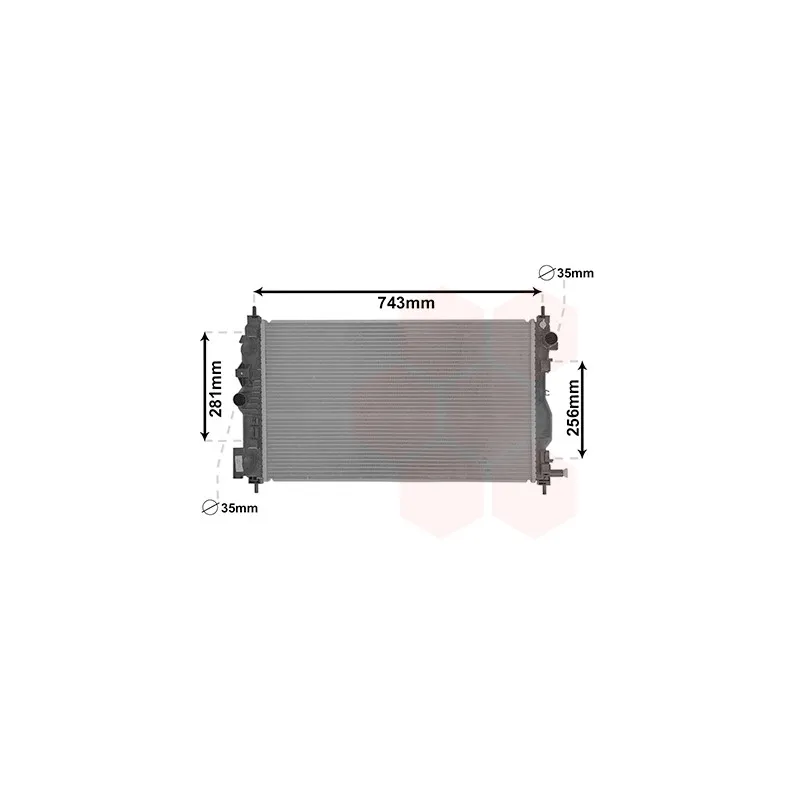 Radiateur, refroidissement du moteur VAN WEZEL 37002599