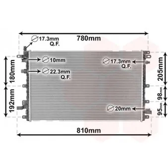 Radiateur, refroidissement du moteur VAN WEZEL 37002653