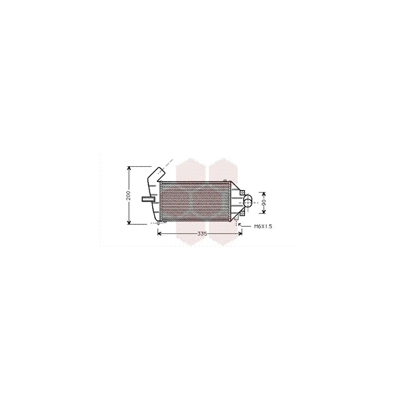 Intercooler, échangeur VAN WEZEL 37004262